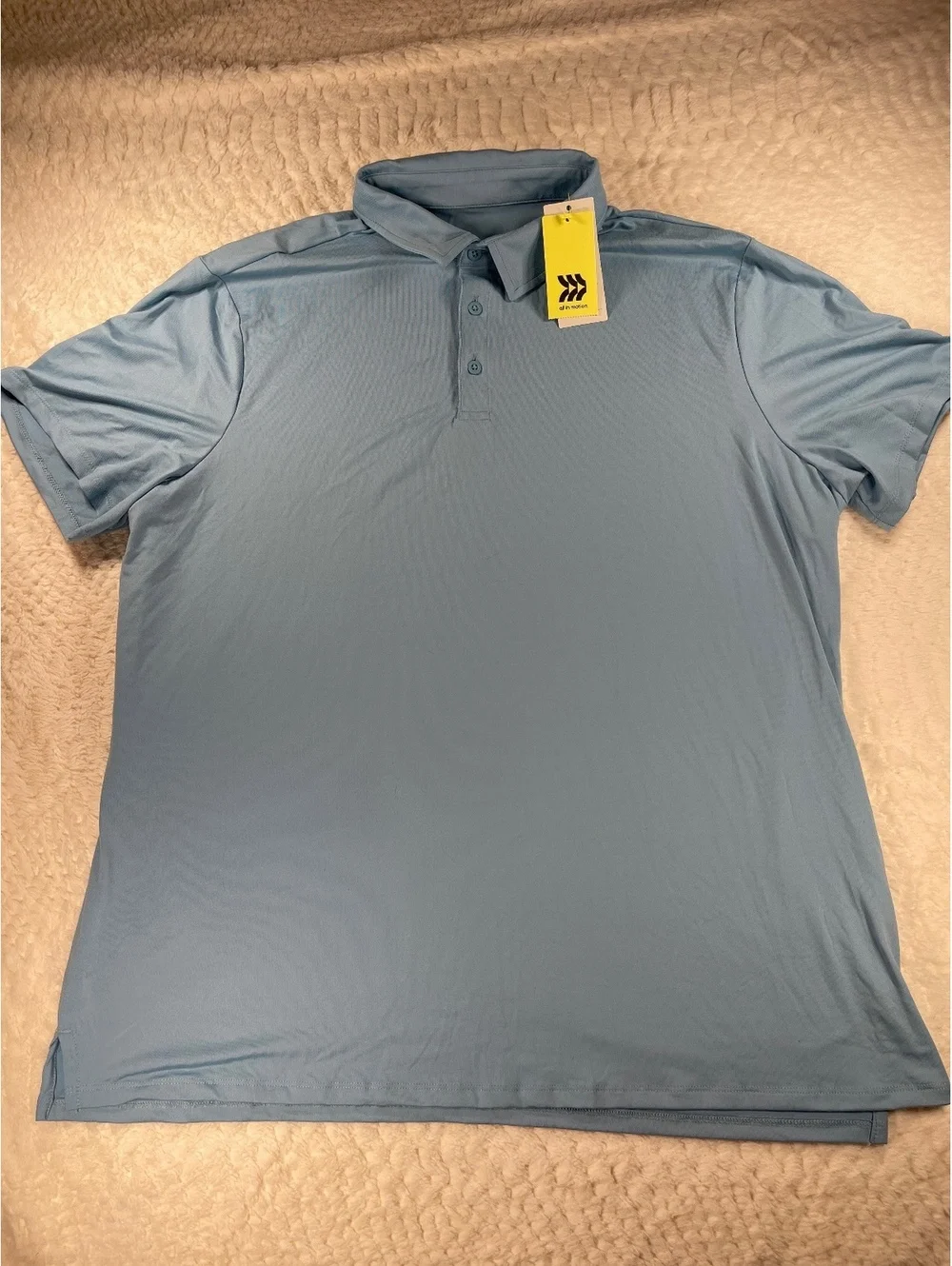 All in Motion XL Light Blue Jersey Polo Shirt